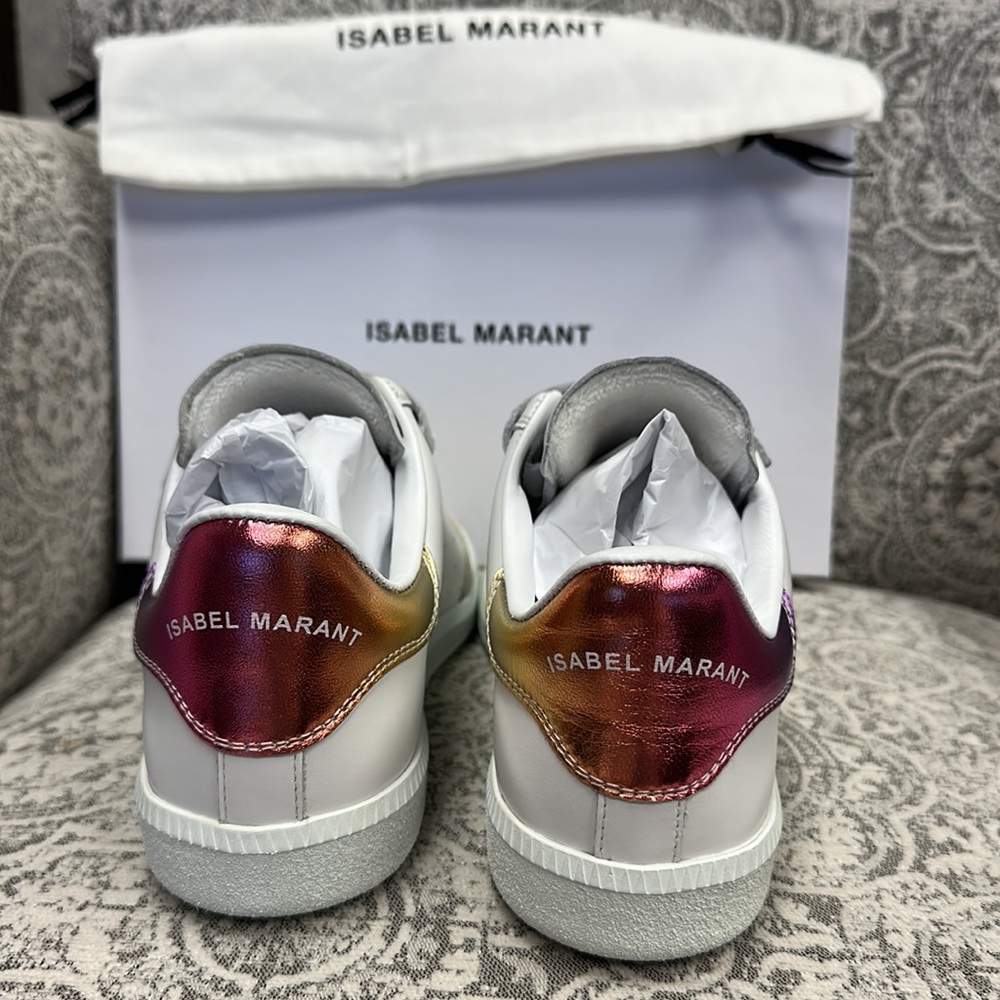 Isabel Marant Beth Metallic Sneakers (Metallic Pink) Sunset Classic - Picture 2 of 5